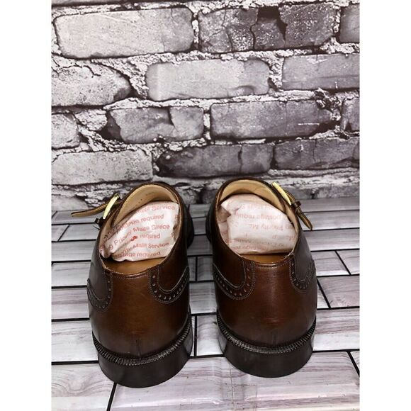 MEZLAN ATHENS Brown Leather Oxford Buckle Dress Monk Strap Shoes Men Sz 8.5M US main image 11